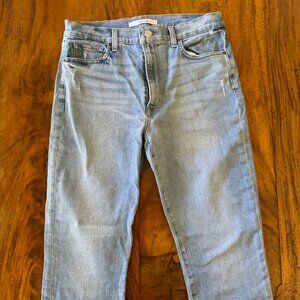 Joe’s high rise straight ankle jeans 31 RN#14947 frayed hem